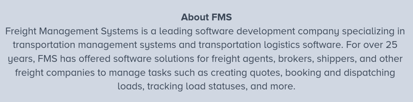 About FMS 8