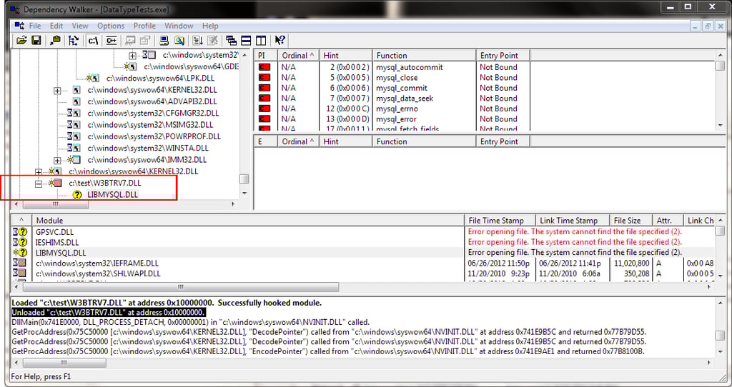 Missing LIBMYSQL Marked