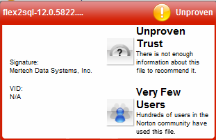 Norton Unproven Trust Msg