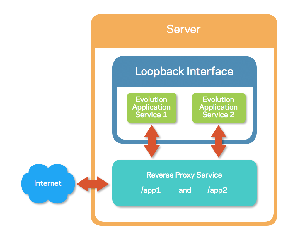 Illustration of All-In-One Reverse Proxy & Application Server