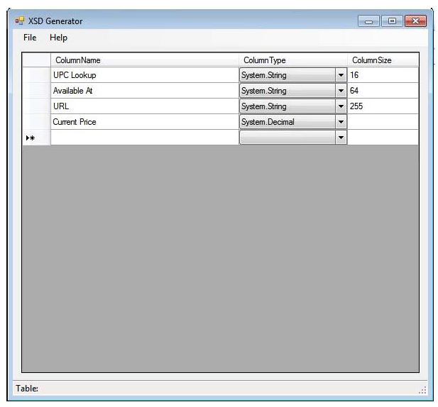 XSD Generator Tool for Crystal Reports