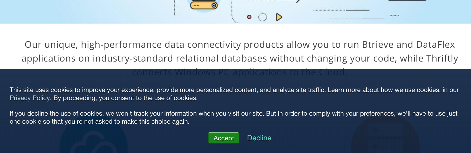 The Mertech cookies notice hyperlinks to our complete Privacy Policy