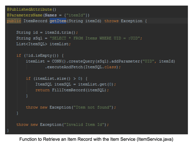 function-to-retrieve-an-item-record-with-the-item-service-thriftly